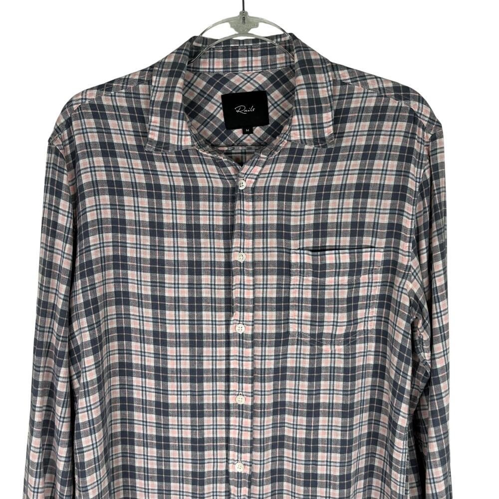 Rails Connor Button Down Flannel Stone Pink White… - image 3
